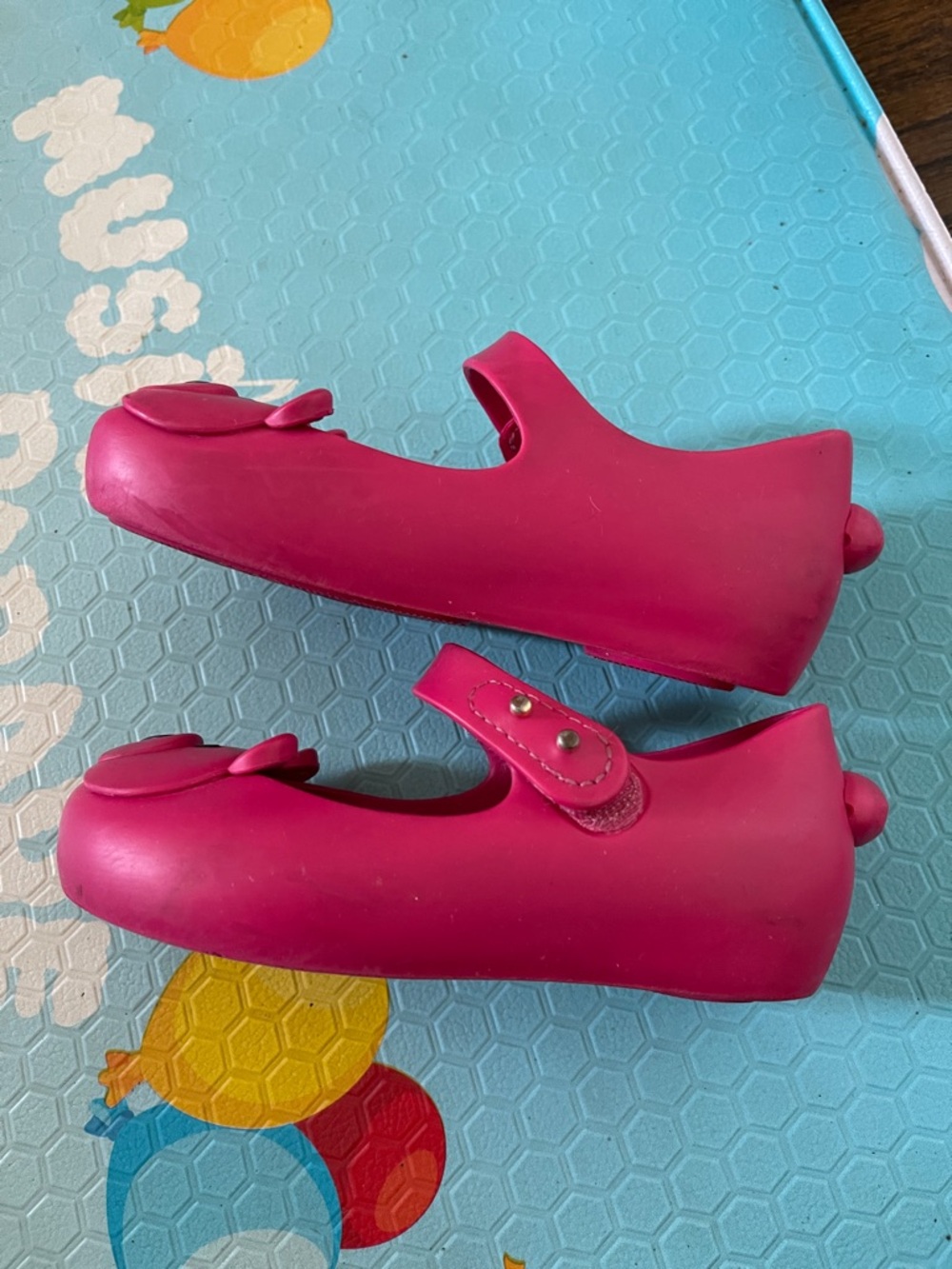 Mini Melissa Kids Pink Bear Mary Jane Shoes - Picture 3 of 6